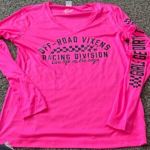 Off-Road Vixens Racing Division Hot Pink Long Sleeve Top
